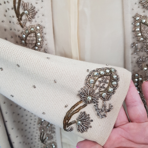 Fully Fashioned VTG Beaded/Sequined Evening/Cocktail Cardigan - Picture 7 of 8